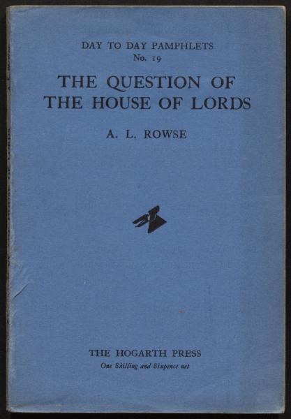 Image of blue front cover of "The Question of the House of Lords" 