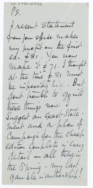 Image of handwritten letter from Norman Leys to Leonard Woolf (02/11/1925) page 5 of 5 