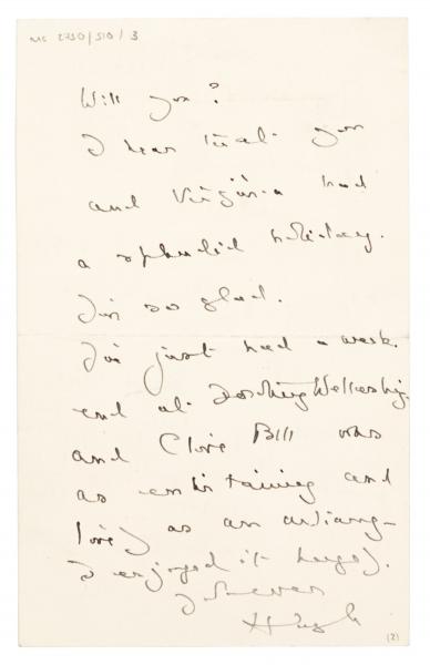 Image of handwritten letter from Hugh Walpole to The Hogarth Press (23/05/1932) page 2 of 2