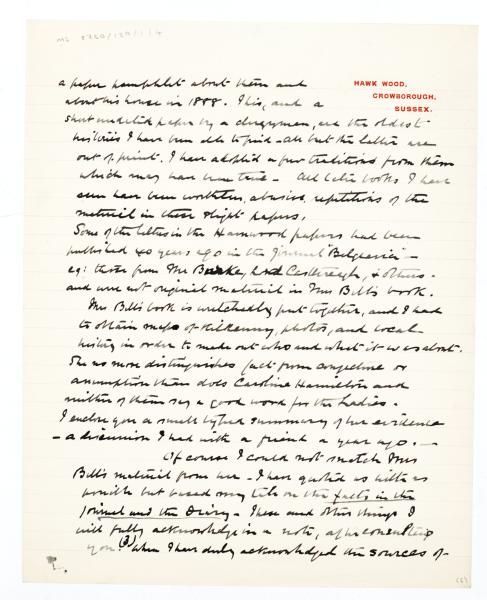 Image of handwritten letter from Mary Gordon to Leonard Woolf (30/12/1935) page 3 of 4