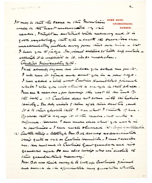 Image of handwritten letter from Mary Gordon to The Hogarth Press (04/01/1936) page 2 of 3