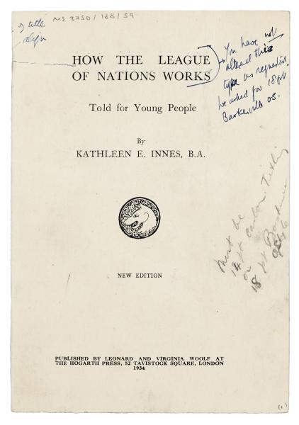Image of the Title Page of  How The League of Nations Works Told for Young People  Image 1 of 3
