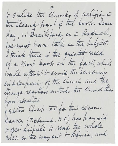 Image of handwritten Letter from Norman Leys to Leonard Woolf (04/08/1924) page 4