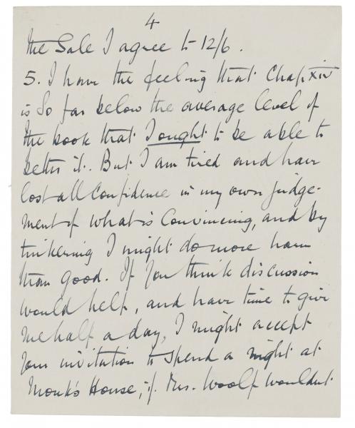 Handwritten letter from Norman Leys to Leonard Woolf (06/08/1924) [2] page 4 of 7