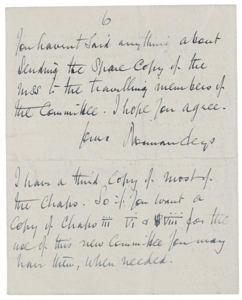 Handwritten letter from Norman Leys to Leonard Woolf (06/08/1924) [2] page 6 of 7