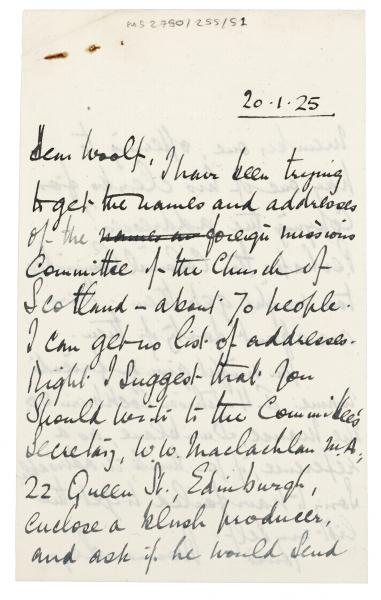  letter from Norman Leys to Leonard Woolf (20/01/1925) page 2 of 5 