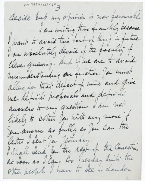 Image of handwritten letter from Norman Leys to Leonard Woolf (13/03/1925) [2] page 3 of 4