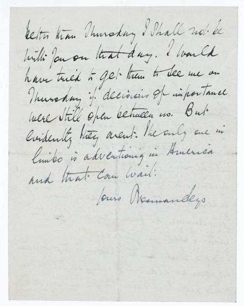 Image of handwritten letter from Norman Leys to Leonard Woolf (13/03/1925) [2] page 4 of 4