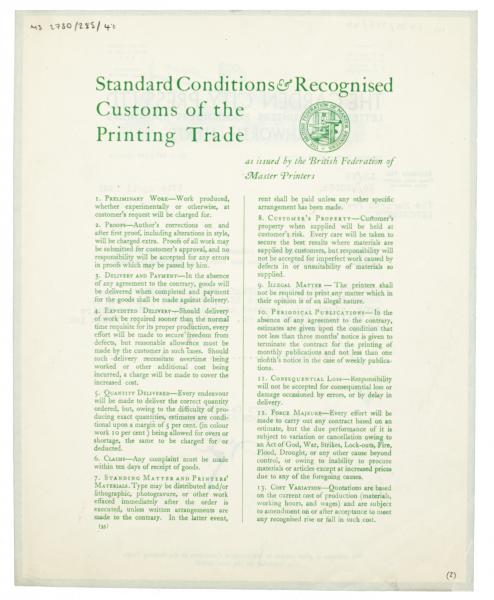 Image of typescript letter from The Garden City Press Ltd. to The Hogarth Press (17/04/1941) page 2 of 2