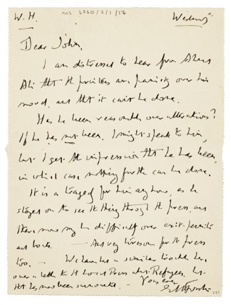 Image of handwritten postcard from E. M. Forster to John Lehmann (19/06/1940) page 1 of 2