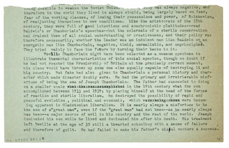 Image of back of typescript letter from Leonard Woolf to Samuel Solomonovich Koteliansky (29/05/1947) page 2 of 2