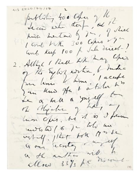 Image of handwritten letter from G. S. Dutt to Leonard Woolf (27/08/1929) page 2 of 4