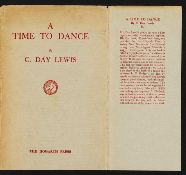Image of a dust jacket of "A Time to Dance and Other Poems" 