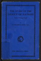 Image of blue front cover of "The Story of the League of Nations Told for Young People" 