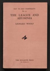 image of front cover of "The League and Abyssinia"