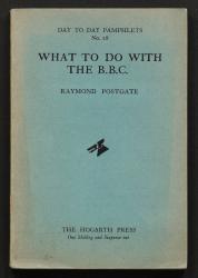 Image of blue dust jacket of "What to do with the BBC"