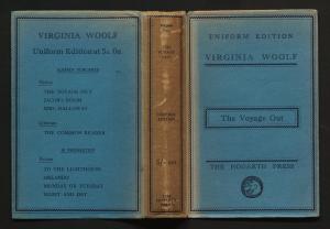 Image of the blue uniform edition of 'The Voyage Out'