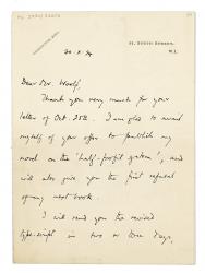 Image of letter from C. H. B. Kitchin to Leonard Woolf (30/10/1924) Page 1 of 2