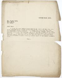 Image of typescript letter from The Hogarth Press to Norman Leys (31/10/1925) page 1 of 1