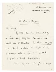 Image of handwritten letter from Robert G. Mayor to Leonard Woolf (28/11/1933) page 1 of 2