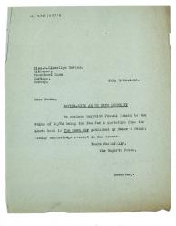 eImage of typescript letter from Winnifred Perkins to Margaret Llewellyn Davies (18/07/1936) page 1 of 1
