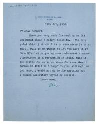 Letter from Vita Sackville-West to The Hogarth Press (11/07/1936)