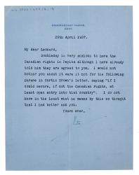 Letter from Vita Sackville-West to The Hogarth Press (29/04/1937)