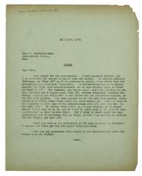 Letter from The Hogarth Press to Vita Sackville-West (12/07/1937)