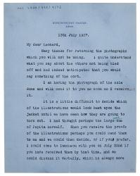 Letter from Vita Sackville-West to The Hogarth Press (13/07/1937)