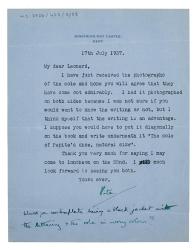 Letter from Vita Sackville-West to The Hogarth Press (17/07/1937)