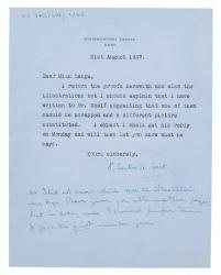 Letter from Vita Sackville-West to The Hogarth Press (21/08/1937)