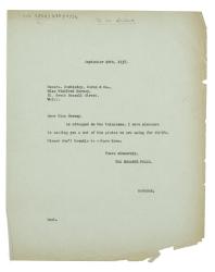 Letter from The Hogarth Press to Doubleday, Doran & Co (20/09/1937)