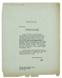 Letter from The Hogarth Press to Curtis Brown Ltd (20/10/1937)