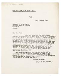 Copy of Letter from Curtis Brown Ltd to Longmans Green (22/10/1937)