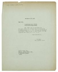 Letter from The Hogarth Press to Curtis Brown Ltd (03/11/1937)