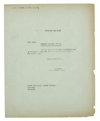 Letter from The Hogarth Press to Christian Wegner Verlag (03/11/1937)