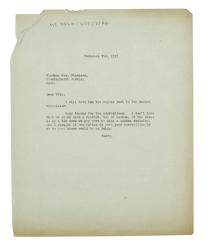 Letter from The Hogarth Press to Vita Sackville-West (09/11/1937)