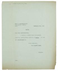 Letter from The Hogarth Press to Vita Sackville-West (09/09/1938)