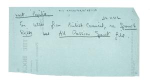 Fragment of document from The Hogarth Press (24/11/1942)