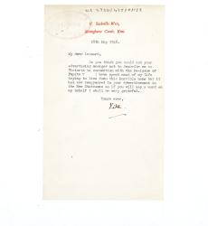 Letter from Vita Sackville-West to The Hogarth Press (28/05/1948)