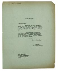Letter from The Hogarth Press to The Book Society (24/08/1937)