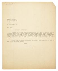 Letter from Leonard Woolf at The Hogarth Press to Ray Strachey (15/12/1935)