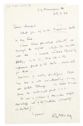 Letter from Ray Strachey to Leonard Woolf at The Hogarth Press (03/07/1936)