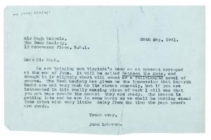 Image of typescript letter from John Lehmann to The Book Society (28/05/1941) page 1 of 1