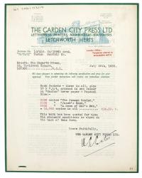 Letter from The Garden City Press Ltd to The Hogarth Press (19 Jul 1935)
