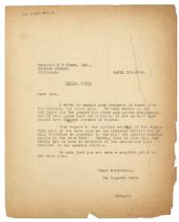Letter from Margaret West at The Hogarth Press to R. & R. Clark (05/04/1933)