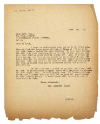Letter from Margaret West at The Hogarth Press to A. J. Bott at The Book Society (13/06/1933)