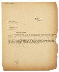 Letter from Leonard Woolf at The Hogarth Press to A. J. Bott at The Book Society (5/08/1933)