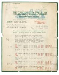Estimate from The Garden City Press Ltd to The Hogarth Press (02/04/1935)