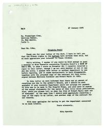 Letter from Rita Spurdle at The Hogarth Press to Frédérique Côme at Éditions Denoël (27/01/1976)